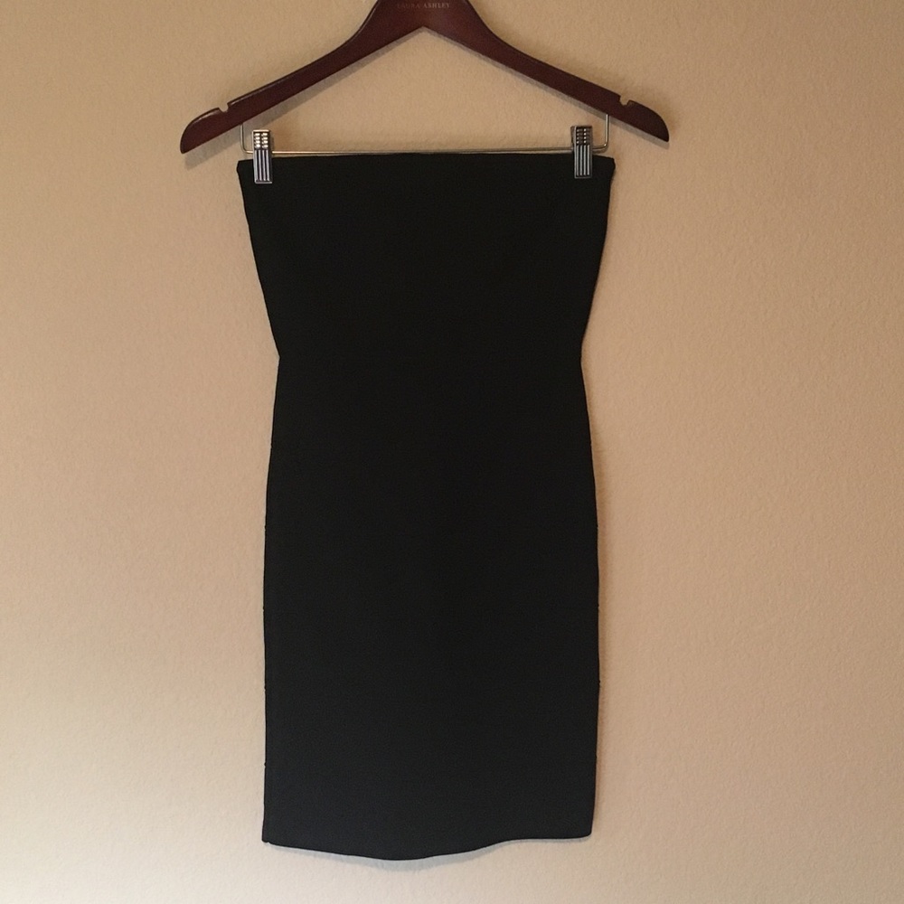 New BCBG Alyona Black Bandage Dress Small - Picture 6 of 8
